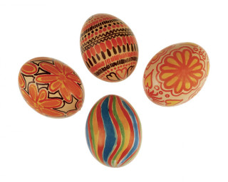Painted eggs circle flower folk - painted free wallpaper