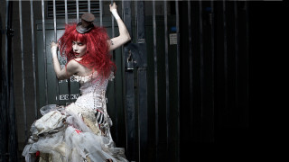 Woman red hair skeleton dress - ashcan school free wallpaper