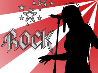 Person microphone rock sign stars 3 - art free wallpaper for desktop