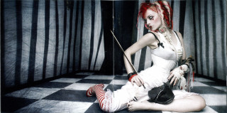 Zombie woman knife hat bloody - a bloody face free wallpaper