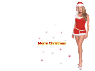 Santa woman christmas deer fur - a merry christmas free wallpaper