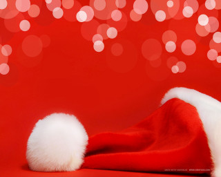 Santa hat bokeh lights digital 2 - santa hat free wallpaper