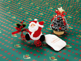 Christmas tree santa doll green 2 - ornament free wallpaper