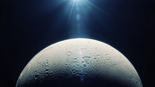 Moon bright light dark background - a star above free wallpaper
