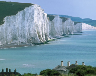 White cliff house water view 4 - a view free wallpaper