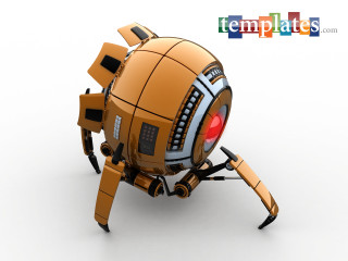 Robot red light face legs 3 - mecha free wallpaper