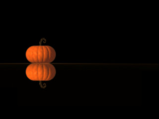 Pumpkin table mirror dark room - dark background free wallpaper