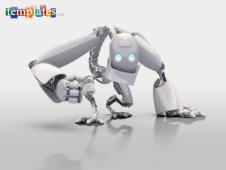 Robot white background light blue - a black nose free wallpaper