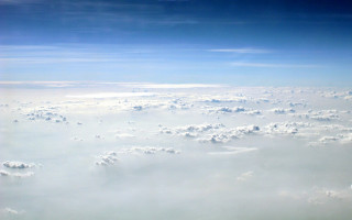 Airplane window sky clouds wing - cloud below free wallpaper