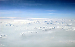 Airplane sky view clouds wing 3 - cloud below free wallpaper