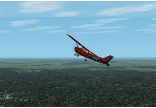 Red plane green field blue 2 - isometric free wallpaper