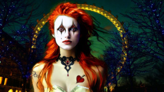Red hair makeup costume clock - a costume free wallpaper