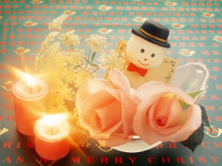 Candle teddy bear table flowers 3 - unreal engine 5 quality free wallpaper
