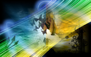 Colorful woman rainbow background bird - abstract art free wallpaper