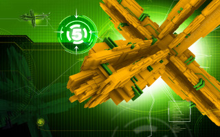 Green yellow abstract background design 4 - blender and photoshop free wallpaper