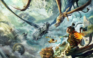 Woman monsters fantasy world dragon - dragon art free wallpaper