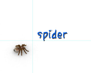 Spider blue letters image side 3 - blue letter free wallpaper