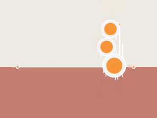 Traffic light orange dots white 2 - geometric abstract art free wallpaper