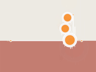 Traffic light orange dots white 4 - bauhau free wallpaper
