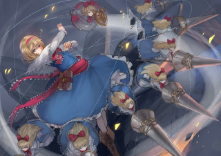 Anime girls glass dome sword - a group of anime girls free wallpaper