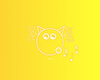 Cat music note mouth hand - the other hand free wallpaper