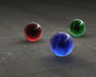 Shiny balls three colors same - holography free wallpaper