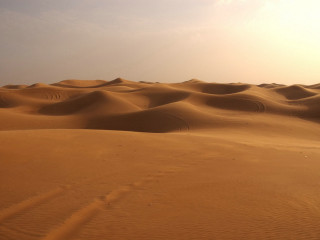 Desert sand dunes sky clouds 4 - the sand free wallpaper