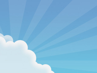 Blue sky white cloud sunburst 3 - white cloud free wallpaper