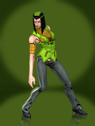 Cartoon character green outfit yellow - black shoe free wallpaper