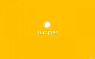 Yellow background white circle summer 2 - white letter free wallpaper