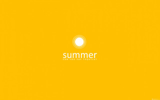 Yellow background white circle summer 3 - white letter free wallpaper