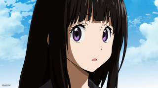 Anime girl purple eyes blue - purple eye free wallpaper