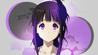 Purple girl rayonism kyoto animation - a purple background free wallpaper