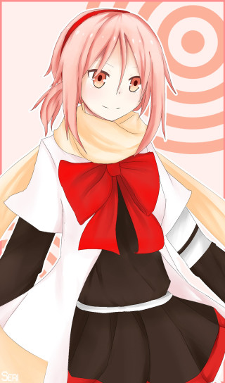 Pink haired girl yandere school - a red bow tie free wallpaper