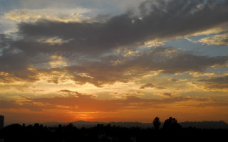 Sunset clouds building trees background 4 - afewerk tekle free wallpaper