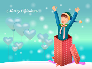 Boy box hearts snow merry - a boy free wallpaper