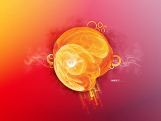 Yellow red abstract background circles - circle free wallpaper