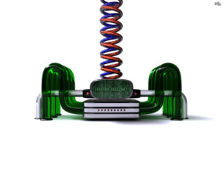 Green white spiral design radio - a spiral design free wallpaper