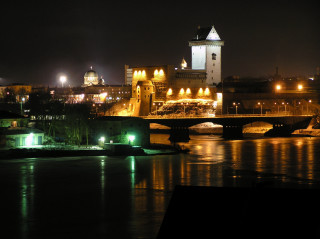 City night bridge clock tower - bálint kiss free wallpaper