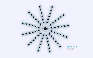 Snowflake black white gradient kinetic - a black center free wallpaper