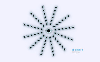 Snowflake kinetic art monochrome girls - a black center free wallpaper