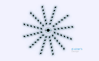 Snowflake black white gradient kinetic 2 - a black center free wallpaper