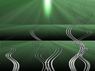 Green background white line pattern 4 - bridget riley free wallpaper
