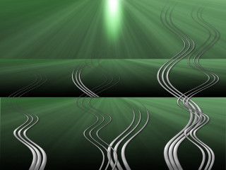 Green background white line pattern - bridget riley free wallpaper