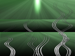 Green background white line pattern 2 - bridget riley free wallpaper