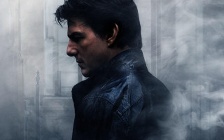 Man black jacket cigarette smoke - his mouth free wallpaper