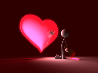 Person heart red background red 5 - object free wallpaper