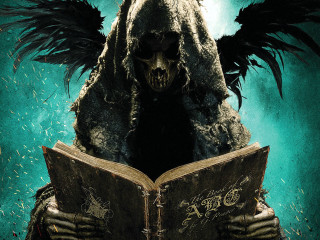 Man book skull head hands - a.d.m. cooper free wallpaper