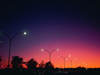 Street light night purple red - claire hummel free wallpaper