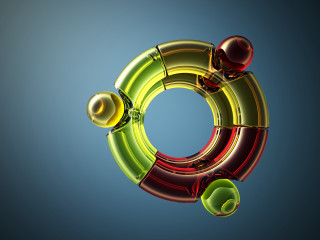Colorful object blue background green - cinema 4 d free wallpaper